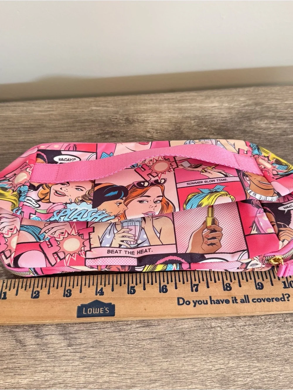 Estée Lauder exclusive Travel Cosmetics Makeup Bag Pink Comic Book Design